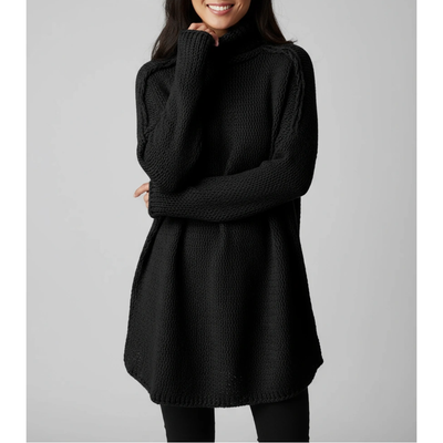 Langer Strickpullover