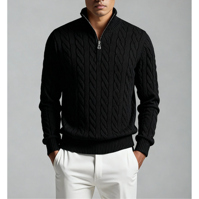 Gestrickter Pullover mit Reißverschluss